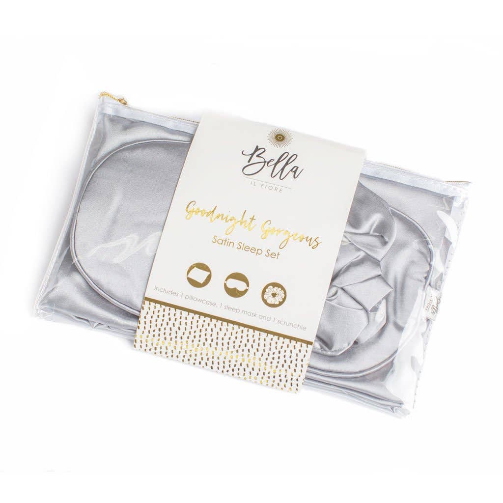Goodnight Gorgeous Satin Sleep Set - Leopard - Flair Flower Bar & Studio