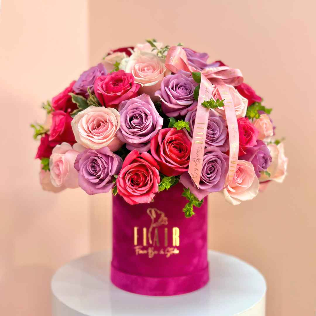 Grande Fleur Velvet Box Arrangement- Designer's Choice - Flair Flower Bar & Studio