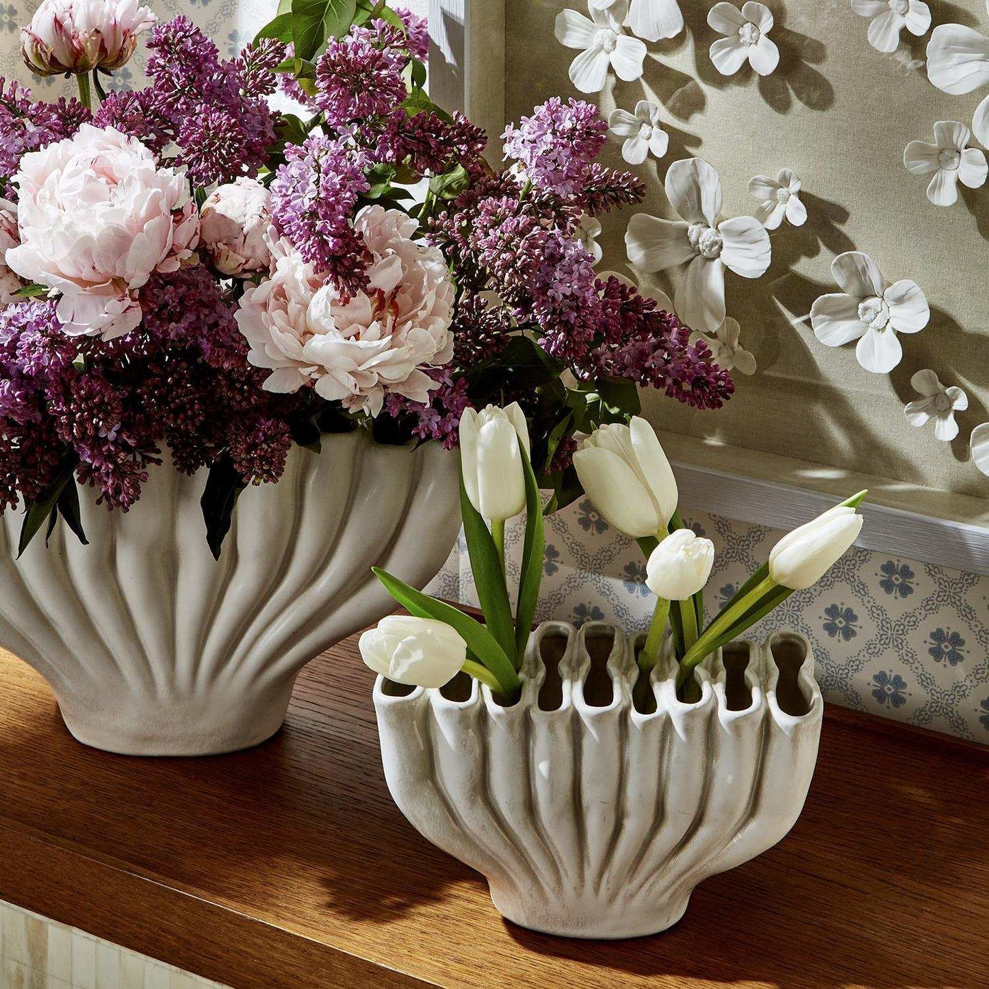 Banyan White Ceramic Vase