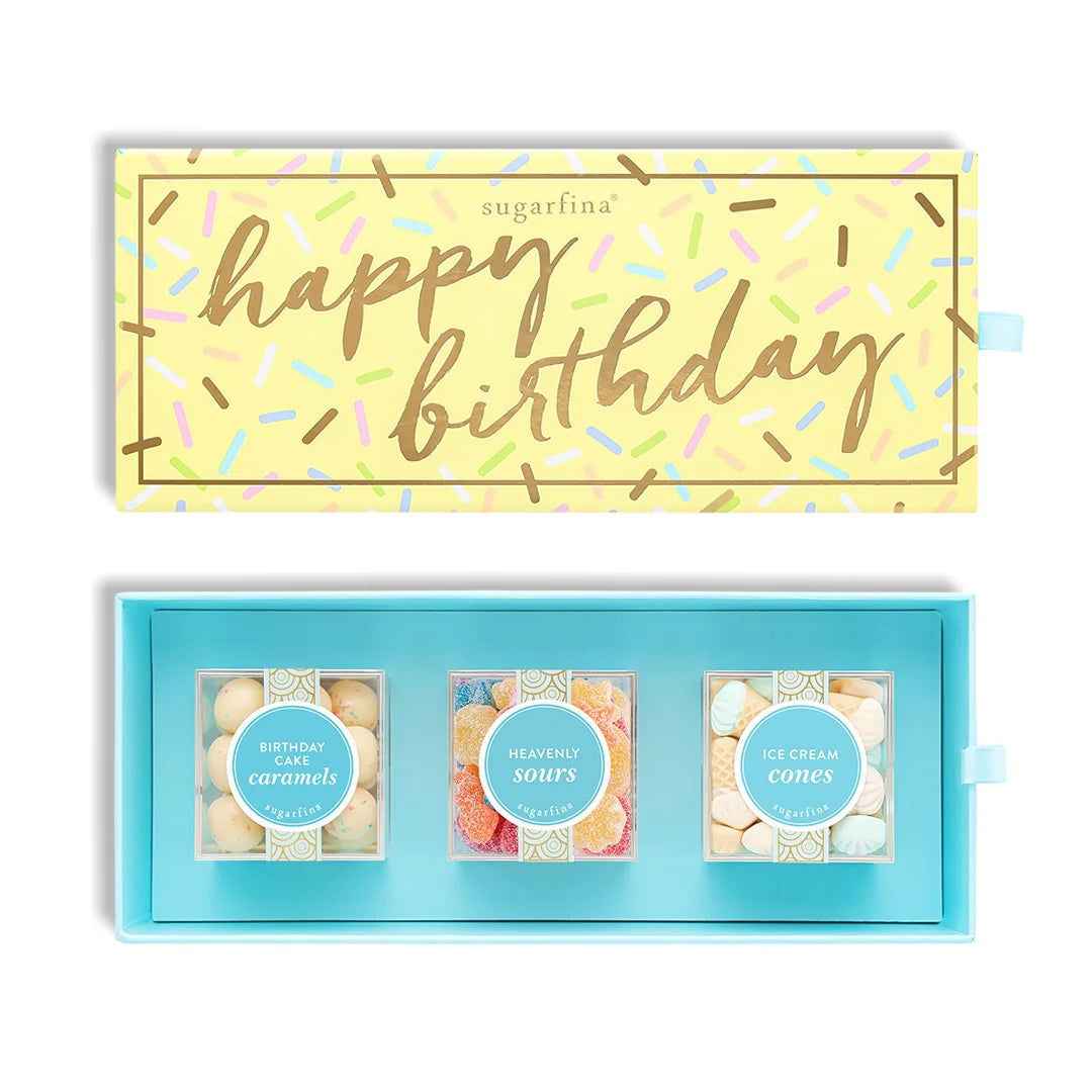 Happy Birthday - 3pc Candy Bento Box® - Flair Flower Bar & Studio