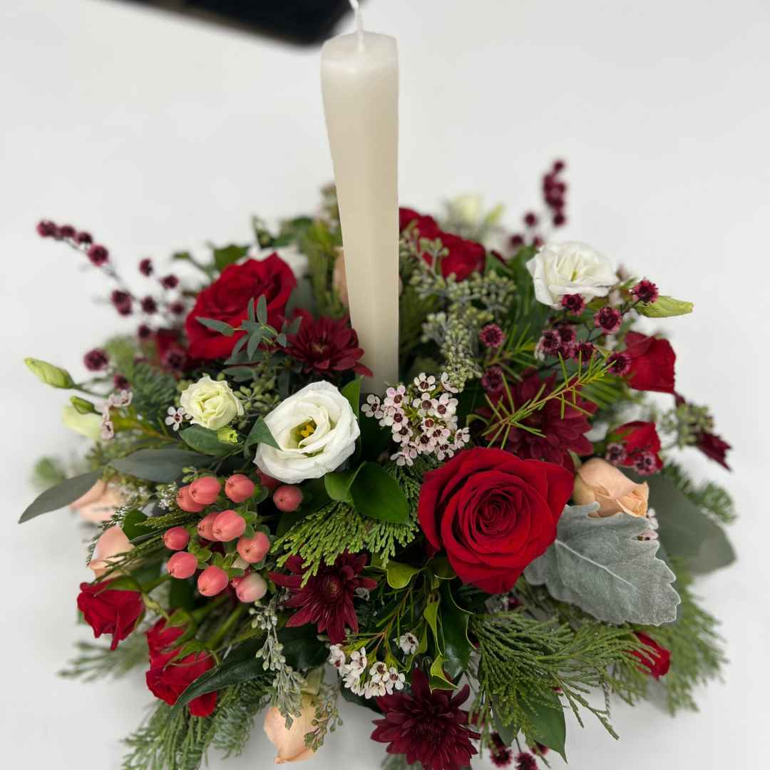 Holiday Spice Christmas Candle Centerpiece