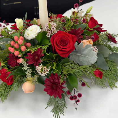 Holiday Spice Christmas Candle Centerpiece