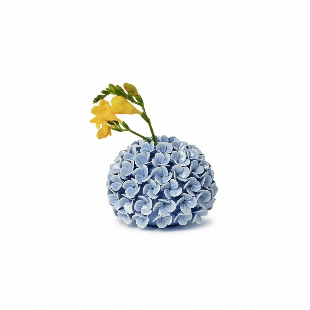 Hydrangea Flower Bud Vase / Taper Candle Holder