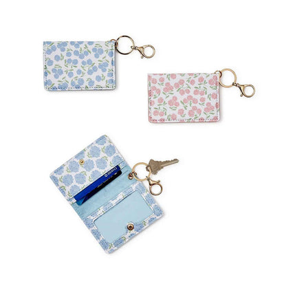 Hydrangea Print ID Wallet – Compact Card Holder with Clear Window
