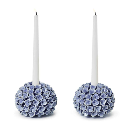 Hydrangea Flower Bud Vases / Taper Candle Holders