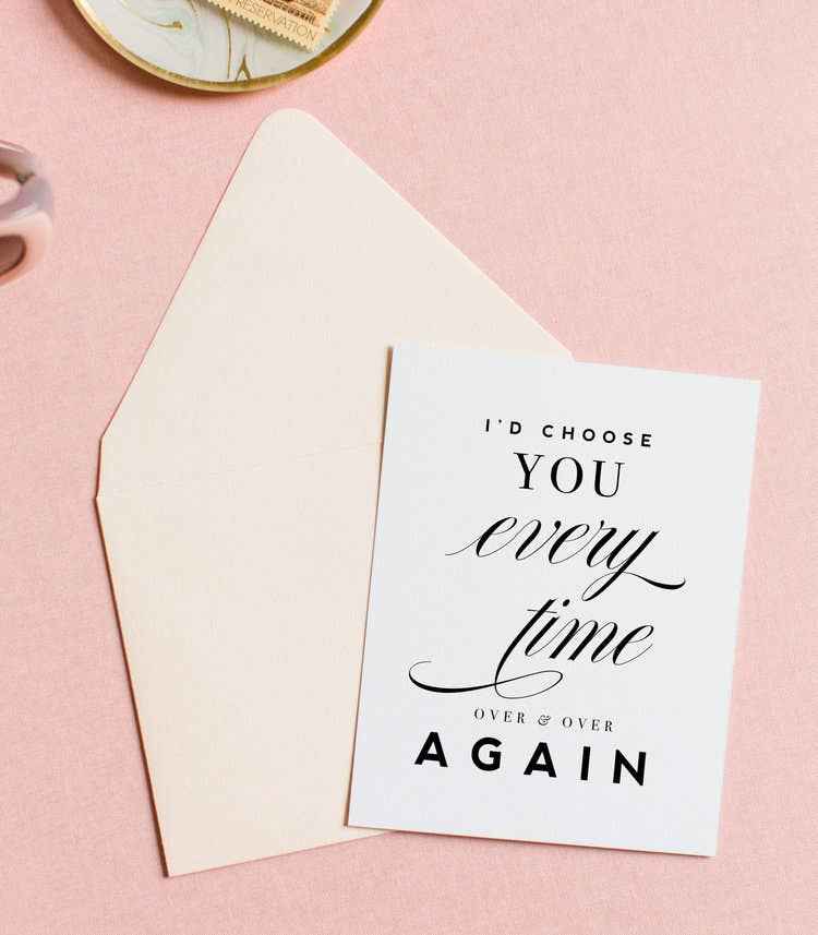 I'd Choose You Love Card, Anniversary Greeting Card - Flair Flower Bar & Studio
