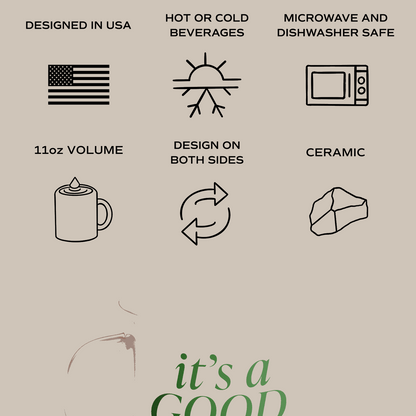 It's A Good Day 11 oz Campfire Coffee Mug - Decor & Gifts - Flair Flower Bar & Studio