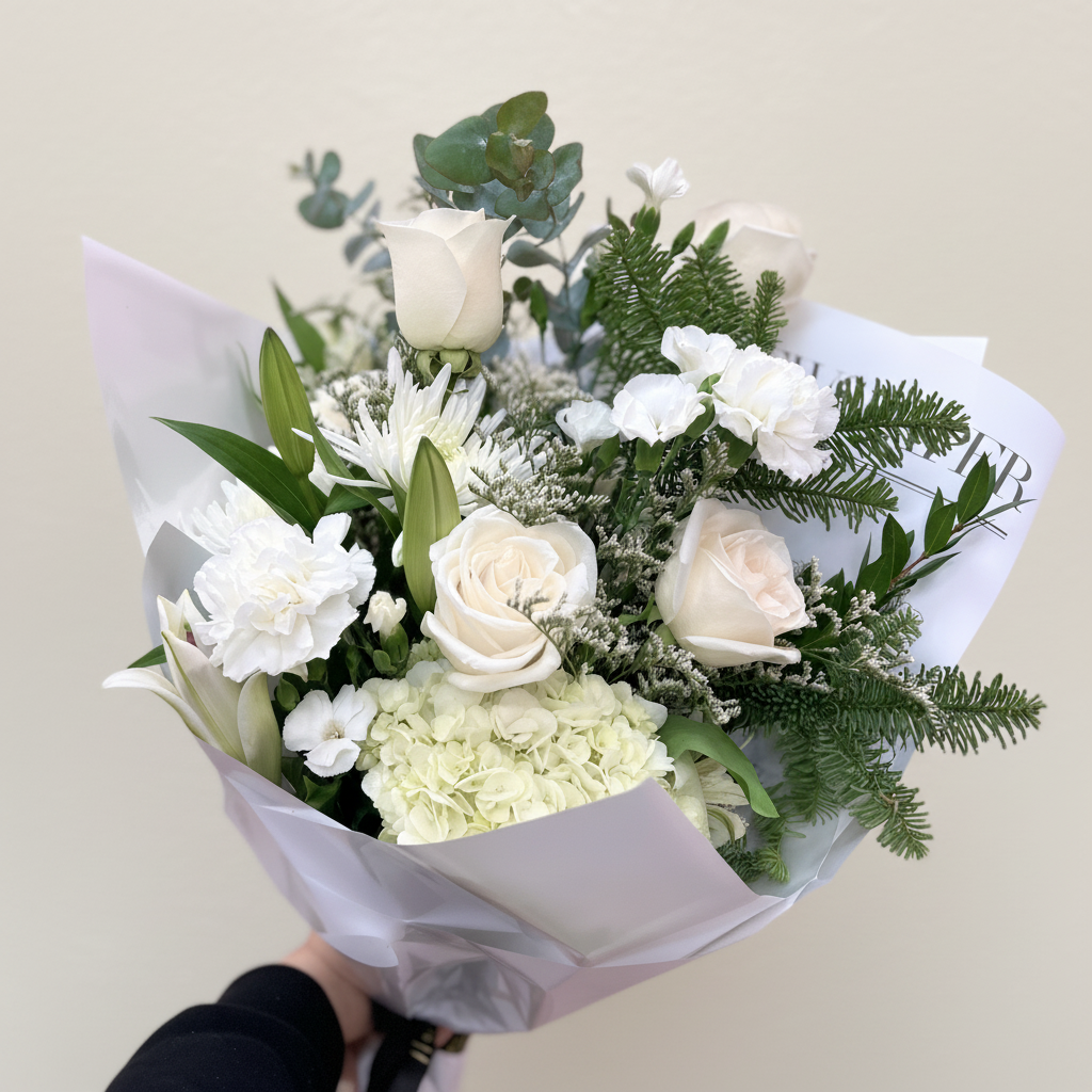 Let It Snow Bouquet - Flair Flower Bar & Studio