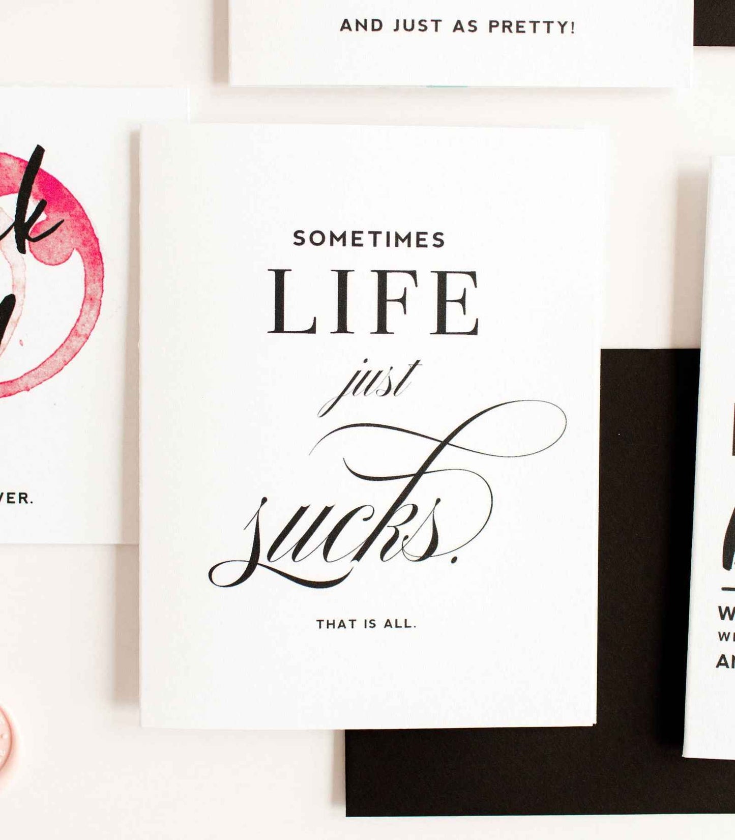 Life Sucks Sympathy Card | Friendship Greeting Card