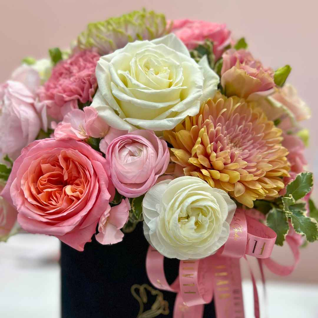 Luxe Noir Box Arrangement-Designer's Choice - Flair Flower Bar & Studio
