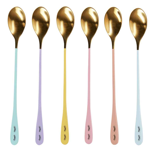 Manuela 🖤 Miss Étoile Pastel Rainbow Pretty Lash Latte Spoon Set