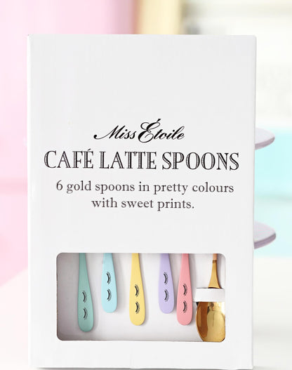 Manuela 🖤 Miss Étoile Pastel Rainbow Pretty Lash Latte Spoon Set - Flair Flower Bar & Studio