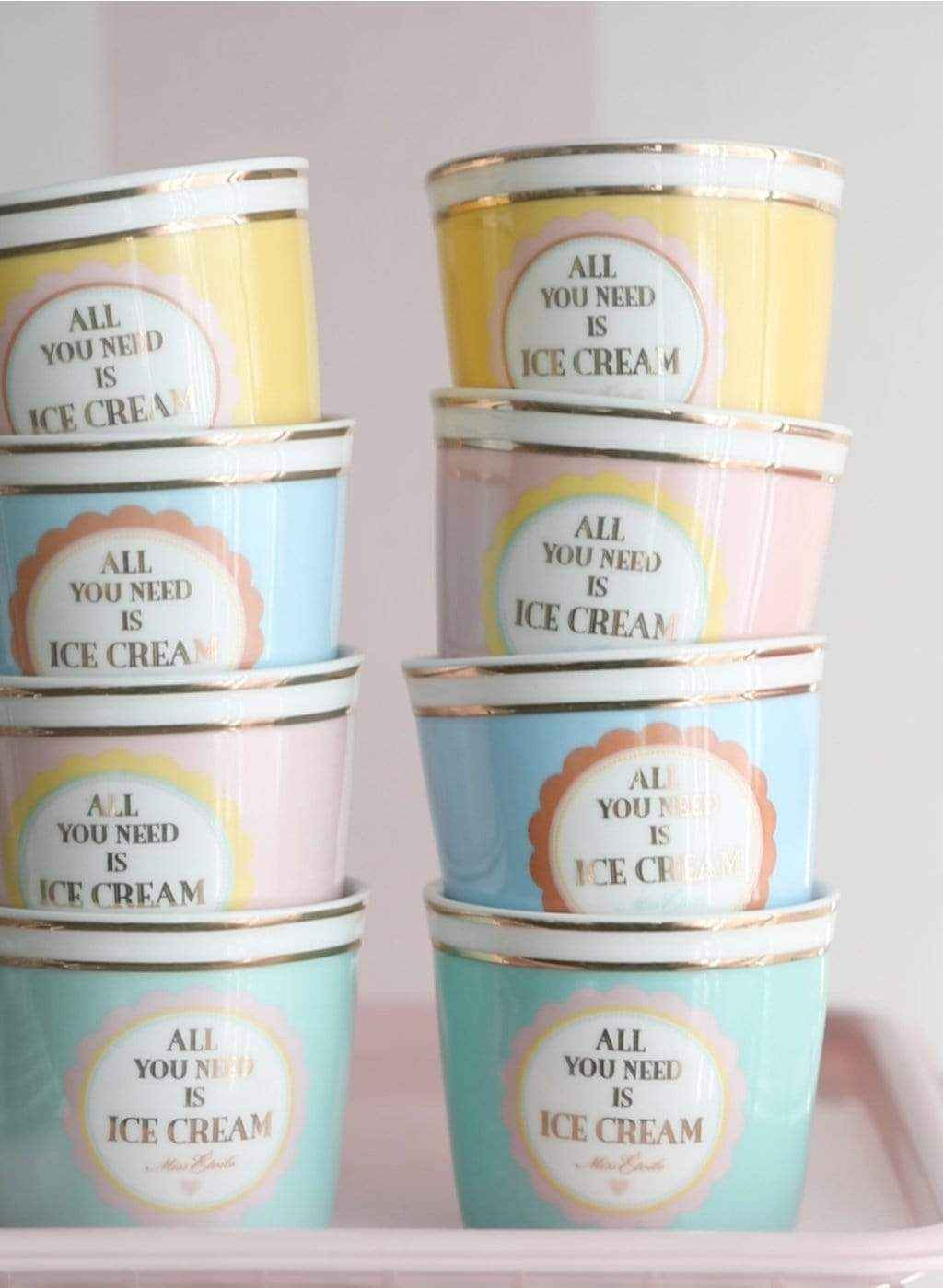 Miss Étoile Ice Cream Set 4 pcs w/spoon