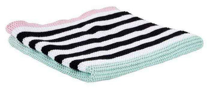 Miss Étoile  Washcloth-Dishcloth with small stripes