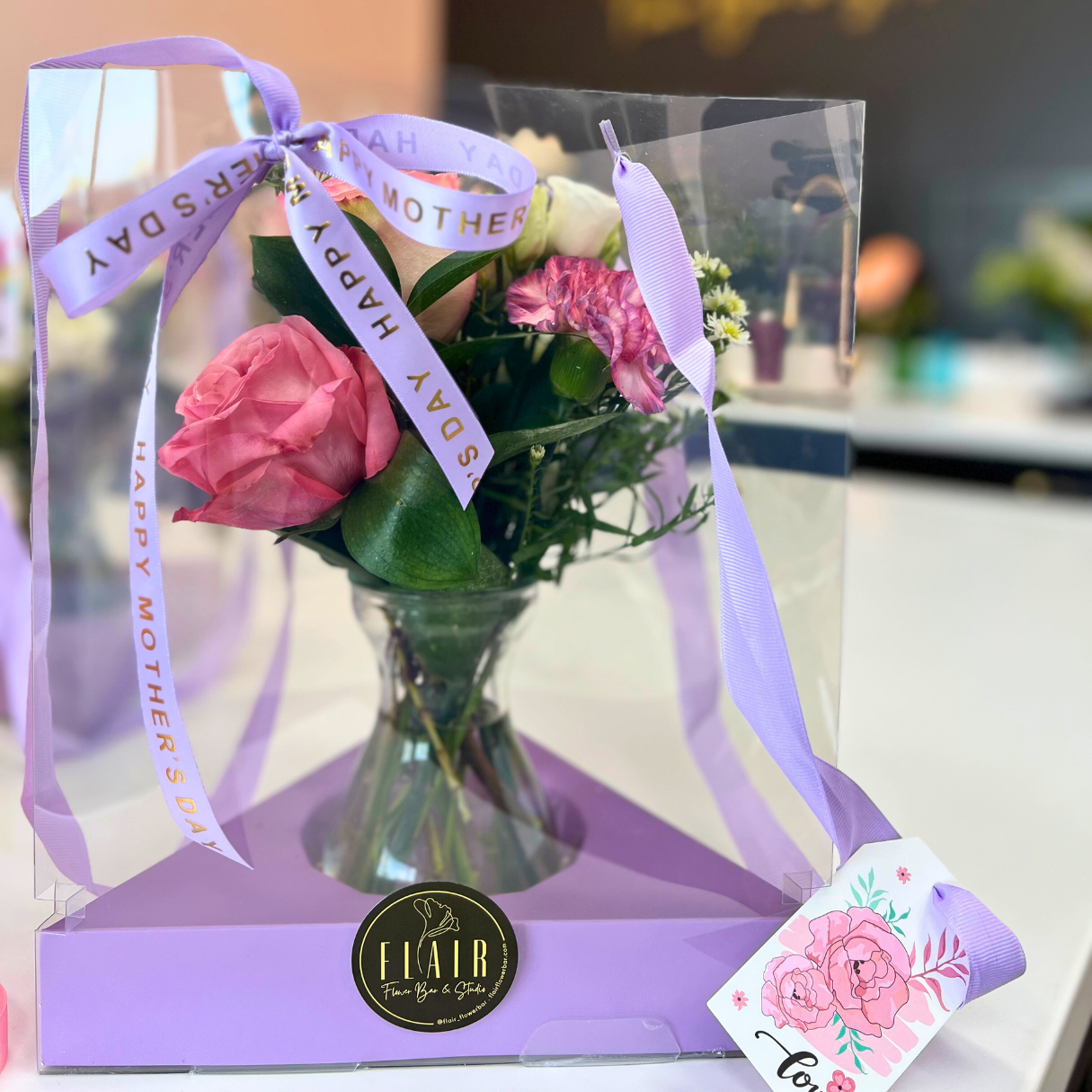 Mother's Day Large Vase Bag Arrangement - Flair Flower Bar & Studio