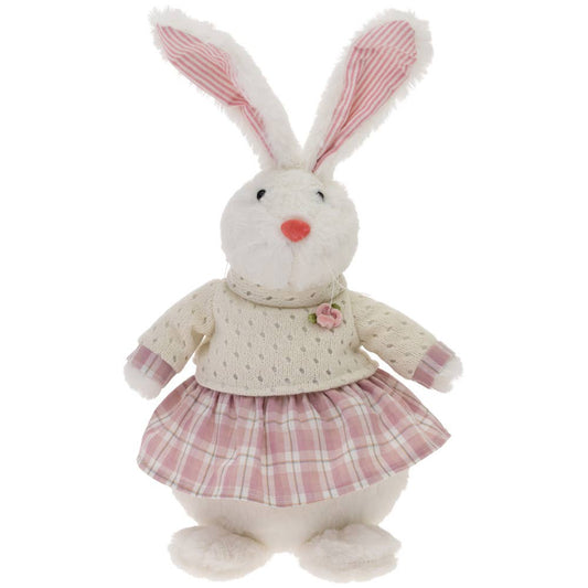 Nora Standing Pink Plaid Skirt Baby Bunny - Flair Flower Bar & Studio