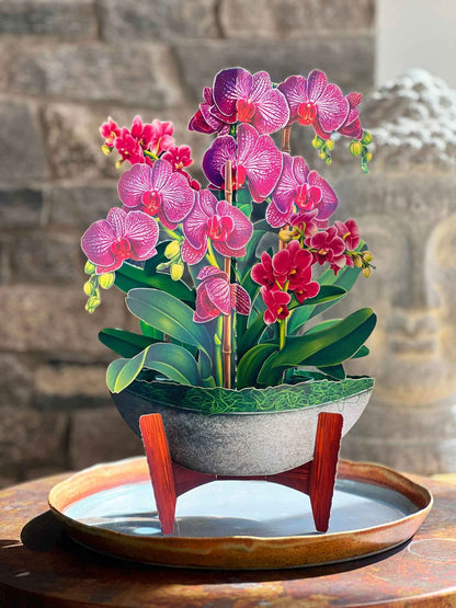 Orchid Oasis Greeting Card by FreshCut Paper LLC