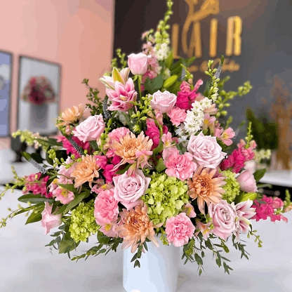 Peaceful Pastel Tribute Sympathy Funeral Arrangement - Flair Flower Bar & Studio
