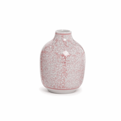 Pink Chinoiserie Hand-Painted Porcelain Vases - Flair Flower Bar & Studio