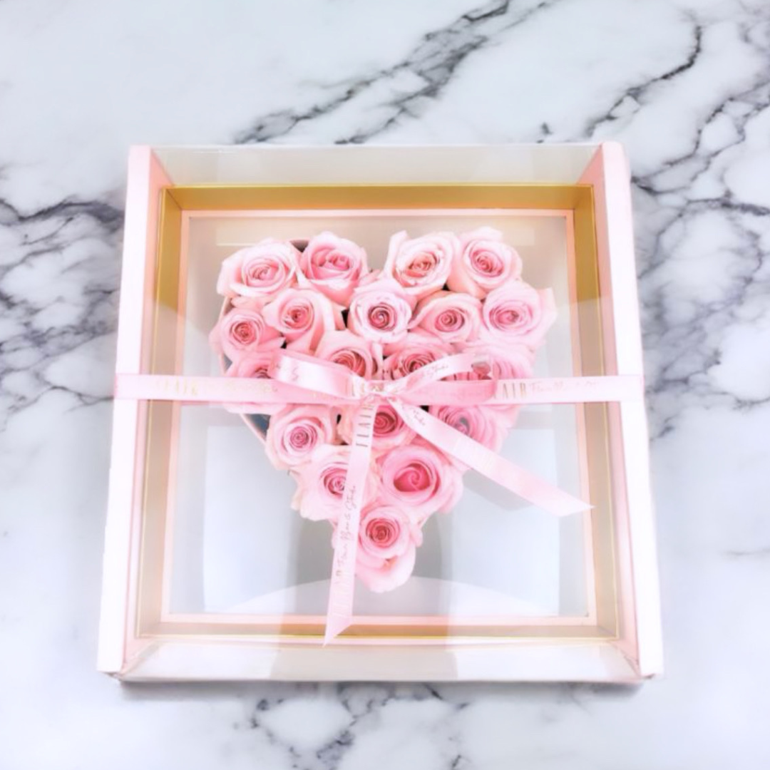 The Blooming Heart Box Rose Arrangement