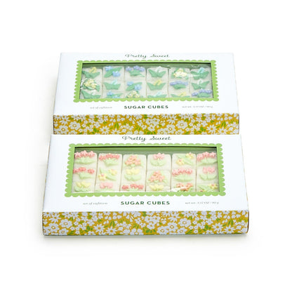 Pretty Sweet Set of 18 Hand-Decorated Sugar Cubes in Gift Box Assorted - Flair Flower Bar & Studio
