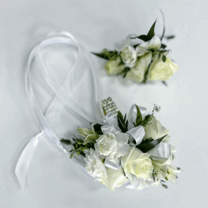 Prom Homecoming Coordinating Corsage & Boutonniere Set - Neutral - Flair Flower Bar & Studio - Cincinnati - Northern Kentucky - Florence