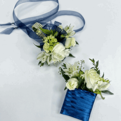Prom Homecoming Coordinating Corsage & Boutonniere Set - Neutral - Flair Flower Bar & Studio - Cincinnati - Northern Kentucky - Florence