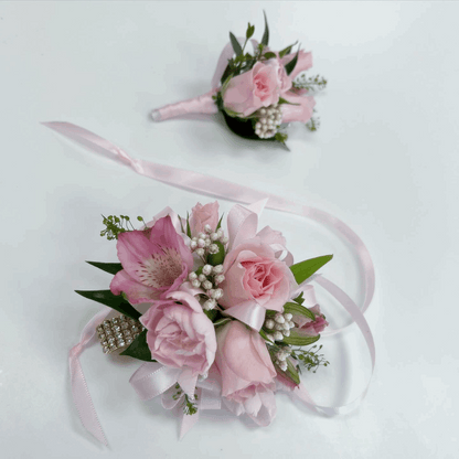 Prom Homecoming Coordinating Corsage & Boutonniere Set - Pastel - Flair Flower Bar & Studio - Cincinnati - Northern Kentucky - Florence