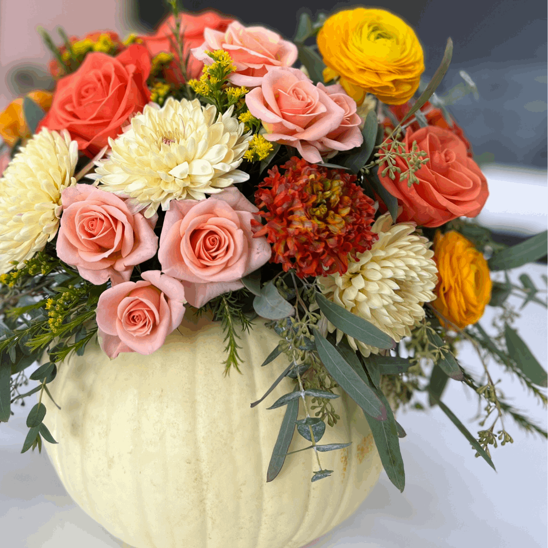 Real Pumpkin Flower Arranging Workshop - Saturday, October 12 - Flair Flower Bar & Studio