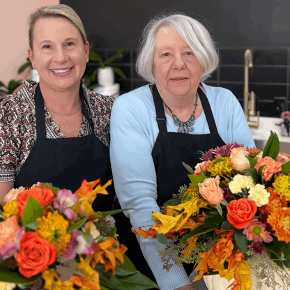 Blooming Pumpkin Harvest Centerpiece – Fresh Floral Arrangement on a Real Pumpkin