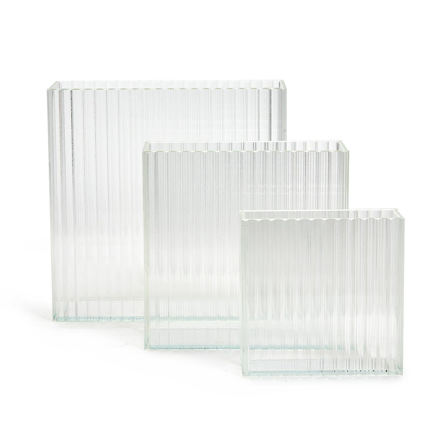 Ribbed Window Square Vase - Flair Flower Bar & Studio
