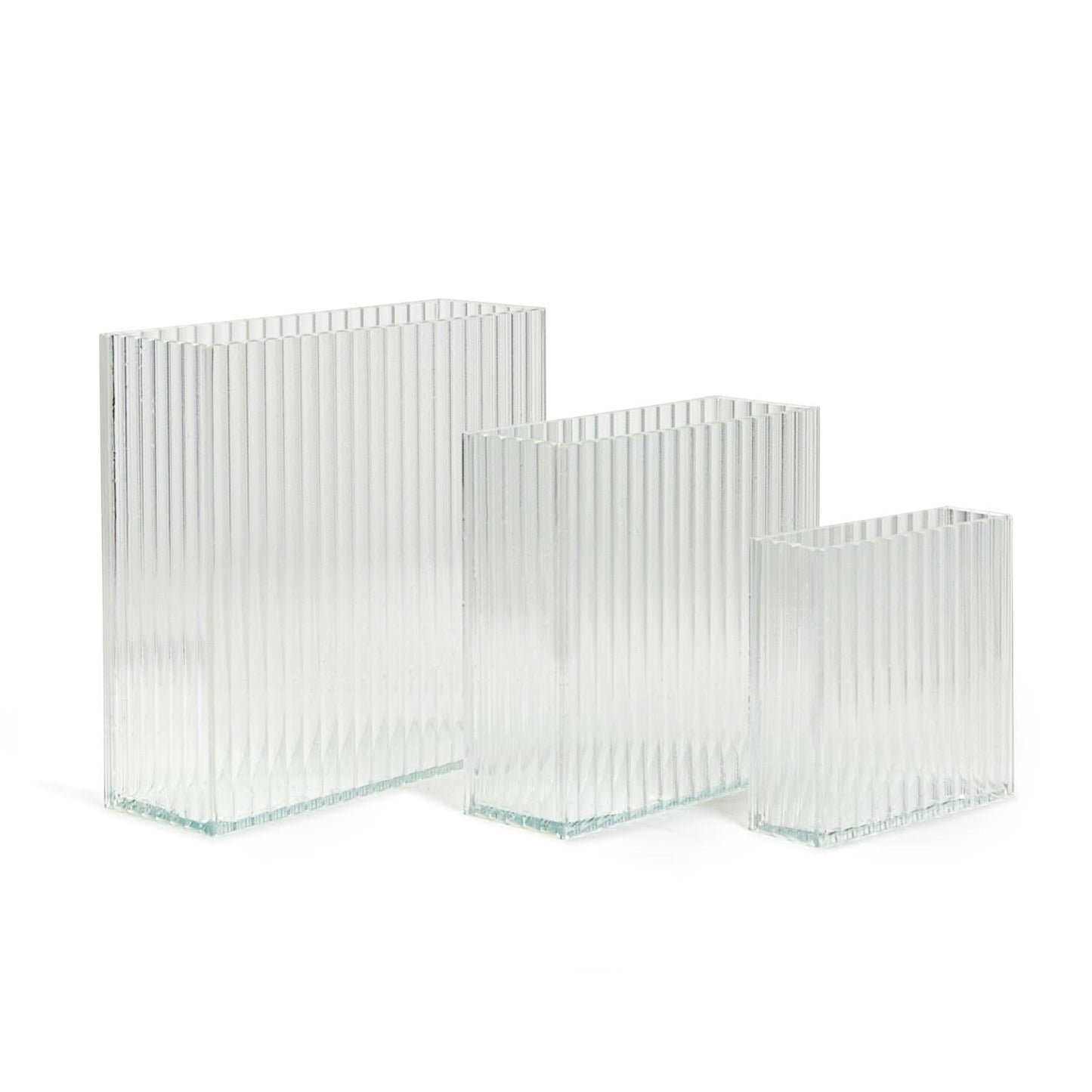 Ribbed Window Square Vase - Flair Flower Bar & Studio