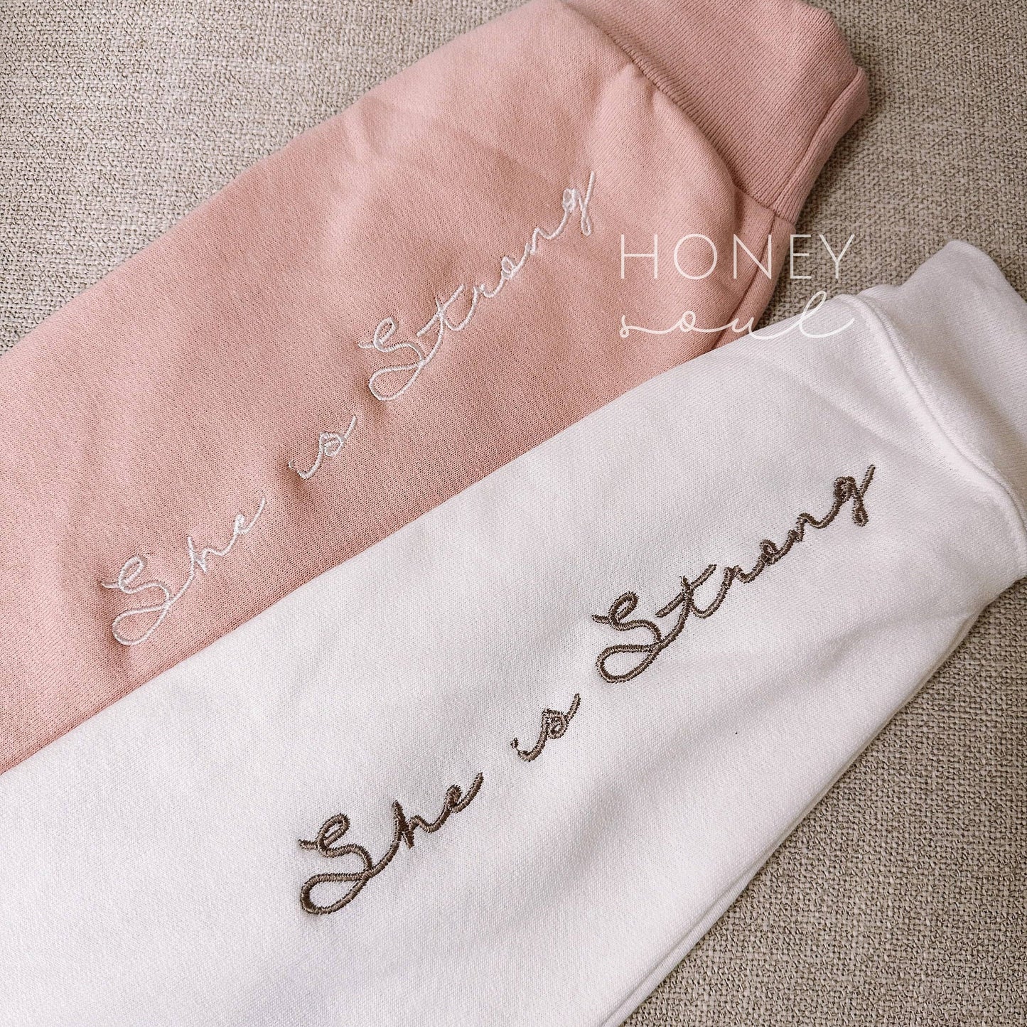 Embroidered She Is Strong Sweatshirt