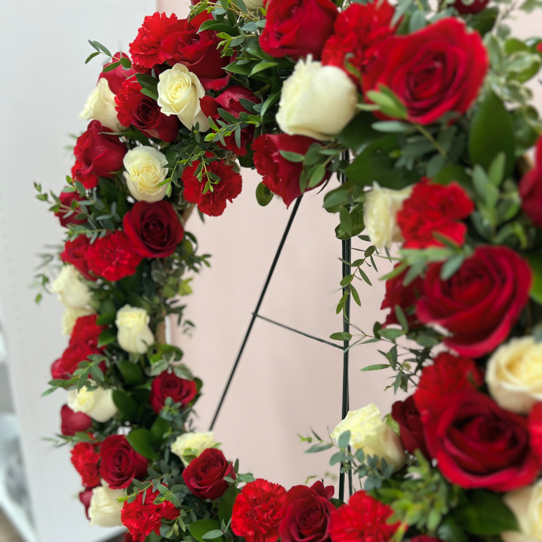 Funeral Wreath on stand