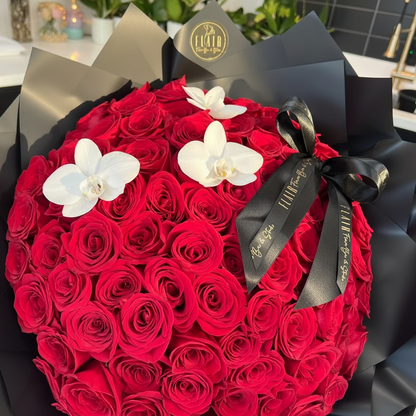 100 Red Rose Ramo Buchon Bouquet from Flair Flower Bar in Florence, Kentucky