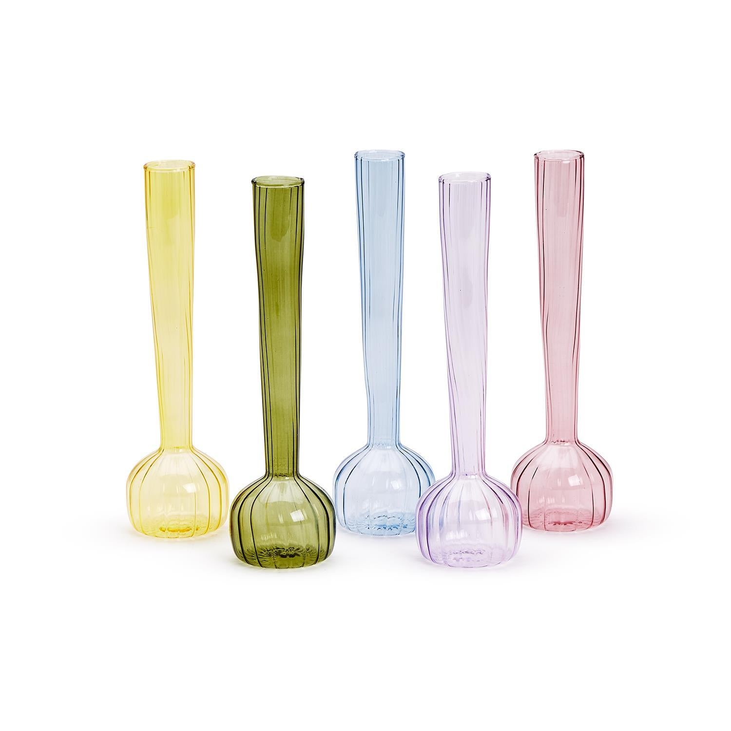 Swirl Hand-Blown Glass Bud Vase - Flair Flower Bar & Studio