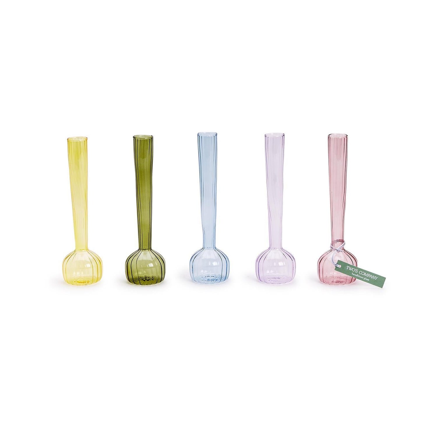 Swirl Hand-Blown Glass Bud Vase - Flair Flower Bar & Studio