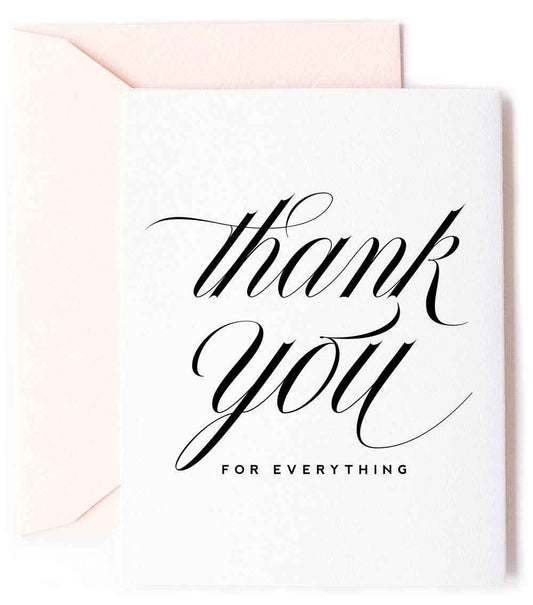 Thank You for Everything - Classic Thank You Greeting Card - Flair Flower Bar & Studio