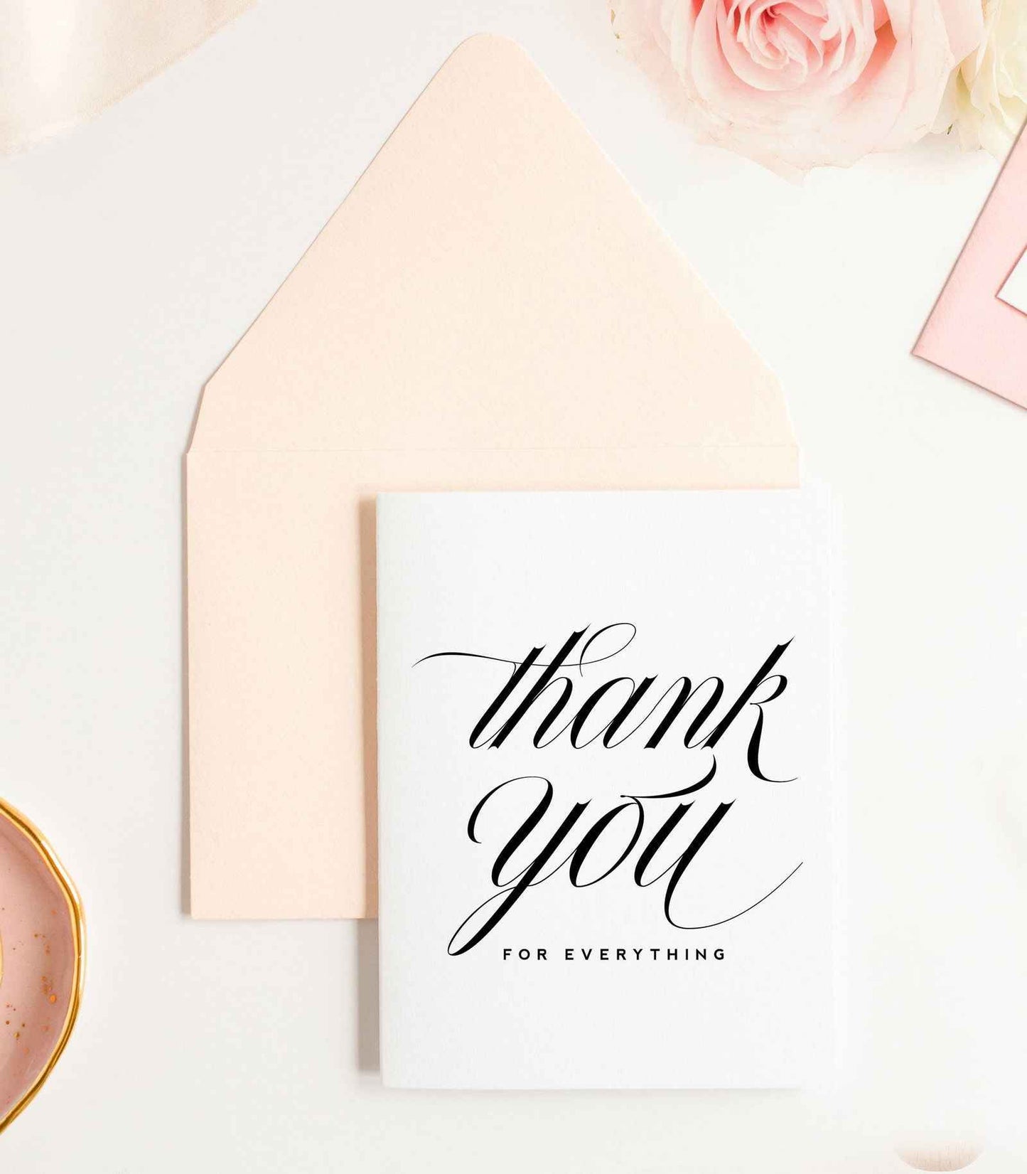 Thank You for Everything - Classic Thank You Greeting Card - Flair Flower Bar & Studio