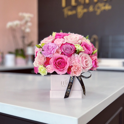 The Blush Bloom Box Arrangement - Flair Flower Bar & Studio