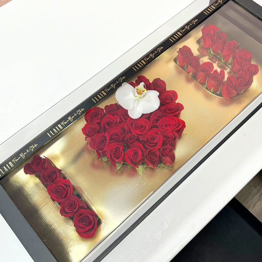 The I love you - "I ♥ U" Rose Box - Flair Flower Bar & Studio