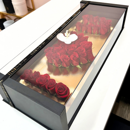 The I love you - "I ♥ U" Rose Box - Flair Flower Bar & Studio