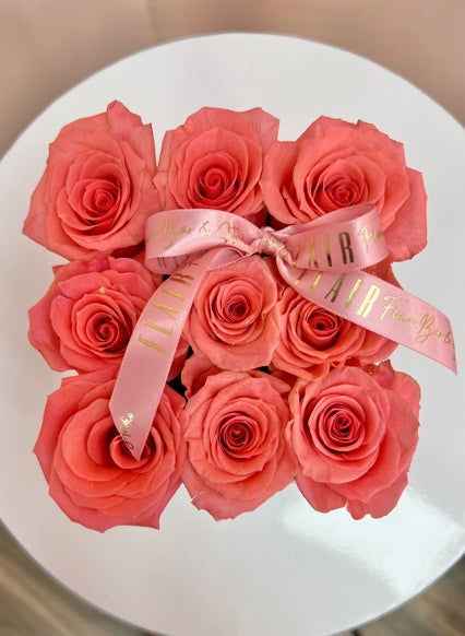The Petite Box Rose Arrangement - Flair Flower Bar & Studio