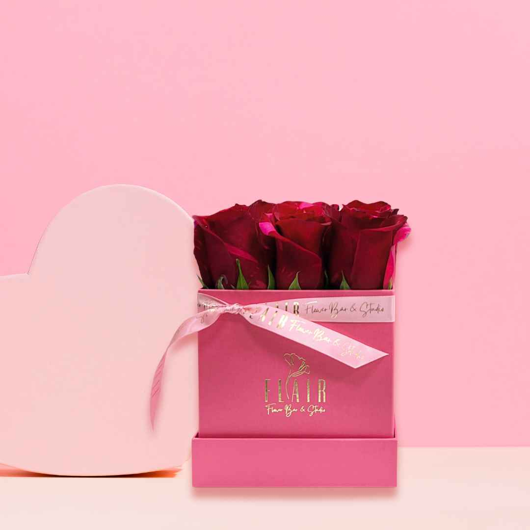 The Petite Rose Box Arrangement - Flair Flower Bar & Studio