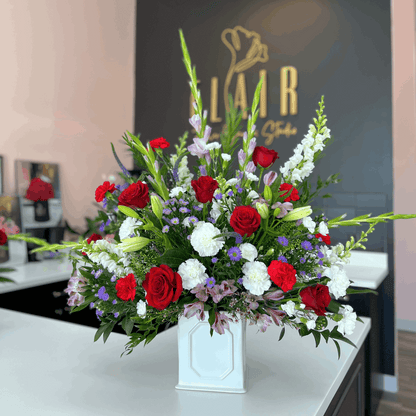 Tribute of Love Sympathy Arrangement | Funeral Flowers - Flair Flower Bar & Studio - Cincinnati - Northern Kentucky - Florence