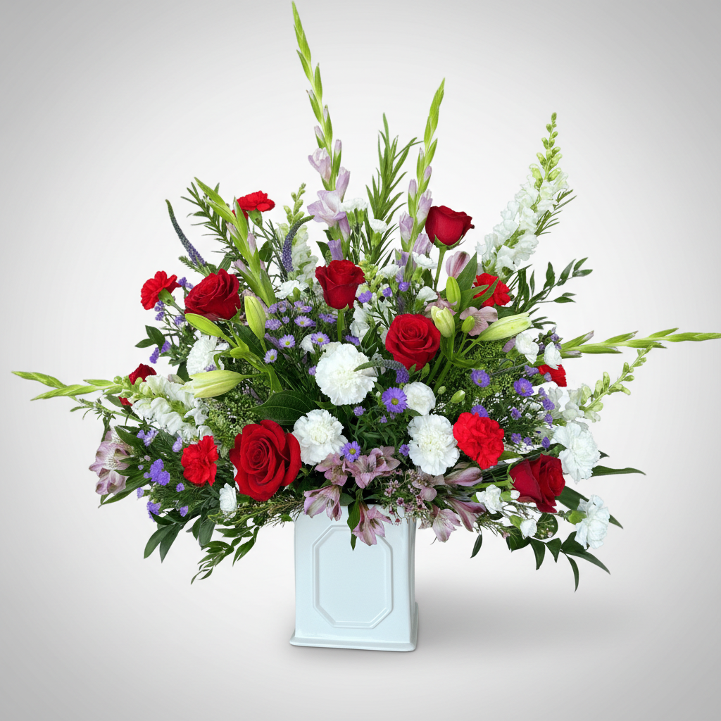 Tribute of Love Sympathy Arrangement | Funeral Flowers - Flair Flower Bar & Studio - Cincinnati - Northern Kentucky - Florence