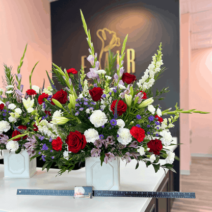 Tribute of Love Sympathy Arrangement | Funeral Flowers - Flair Flower Bar & Studio - Cincinnati - Northern Kentucky - Florence