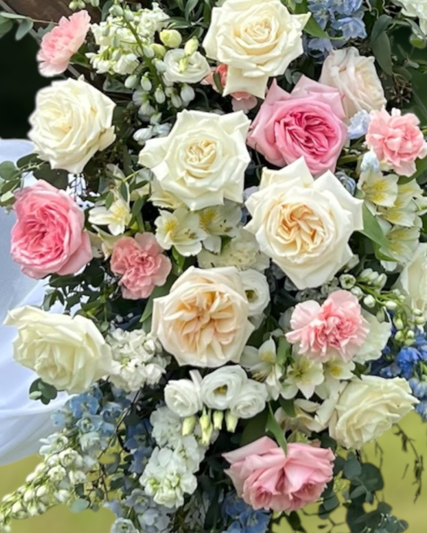Wedding Flower Arch Closeup - Walton, Kentucky - Flair Flower Bar
