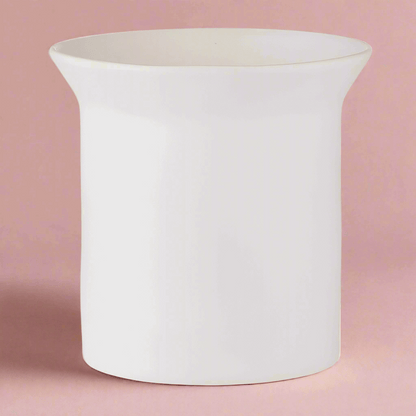 White Ceramic Pot - Flair Flower Bar & Studio