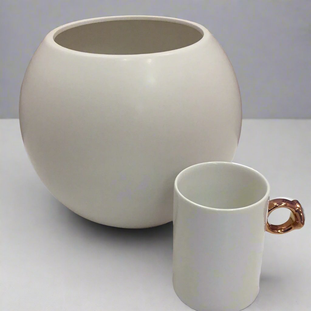 White Bubble Vase or Planter - Flair Flower Bar & Studio